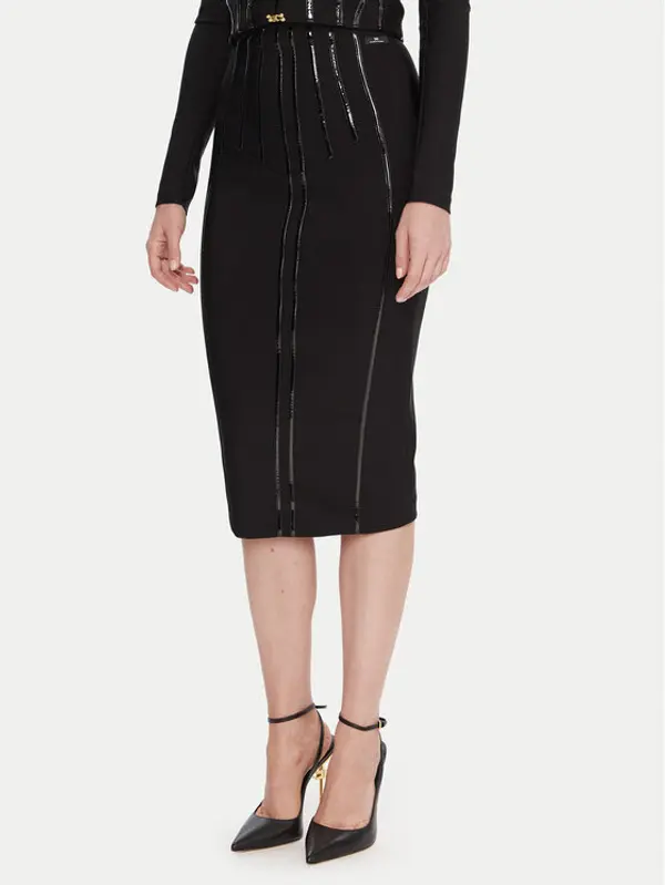 Elisabetta Franchi Elisabetta Franchi Suknja olovka GO-124-57E2-V460 Crna Slim Fit