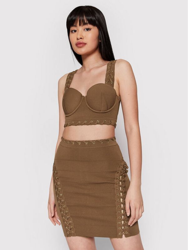 Elisabetta Franchi Elisabetta Franchi Top TK-37B-22E2-V290 Smeđa Regular Fit