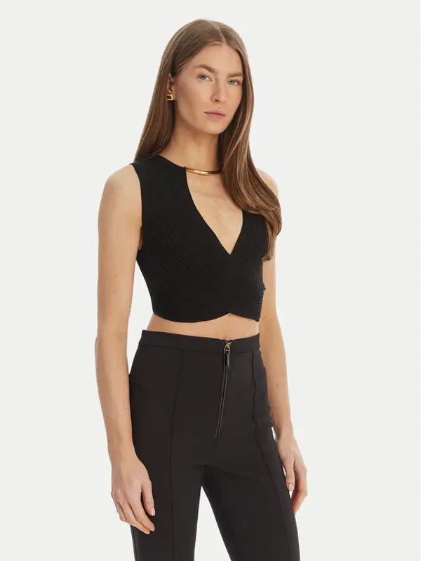Elisabetta Franchi Elisabetta Franchi Top TK-76S-61E2-V250 Crna Regular Fit