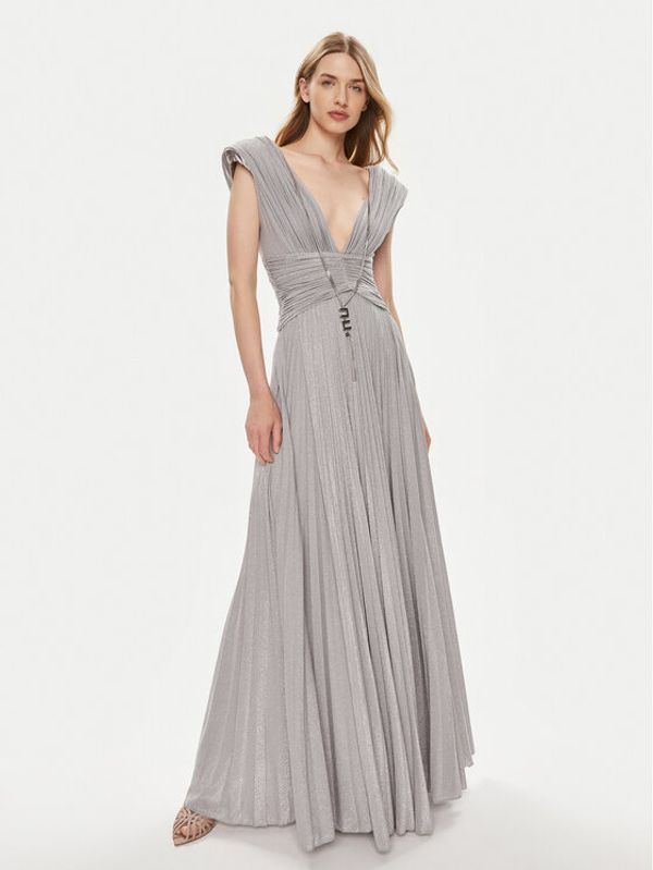 Elisabetta Franchi Elisabetta Franchi Večernja haljina AB-563-41E3-V790 Srebrna Regular Fit