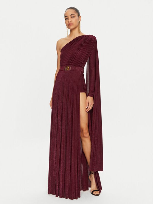 Elisabetta Franchi Elisabetta Franchi Večernja haljina AB-686-46E1 Tamnocrvena Slim Fit