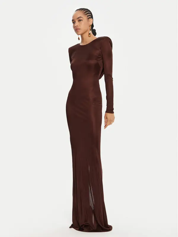 Elisabetta Franchi Elisabetta Franchi Večernja haljina AB-R10-56E2-V690 Smeđa Regular Fit