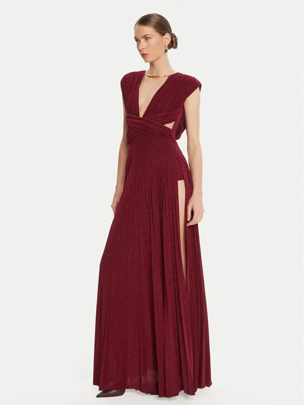 Elisabetta Franchi Elisabetta Franchi Večernja haljina AB-R15-56E2-V690 Tamnocrvena Regular Fit