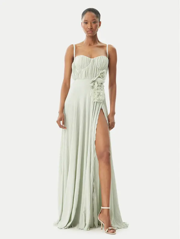 Elisabetta Franchi Elisabetta Franchi Večernja haljina AB-R22-52E2 Zelena Regular Fit