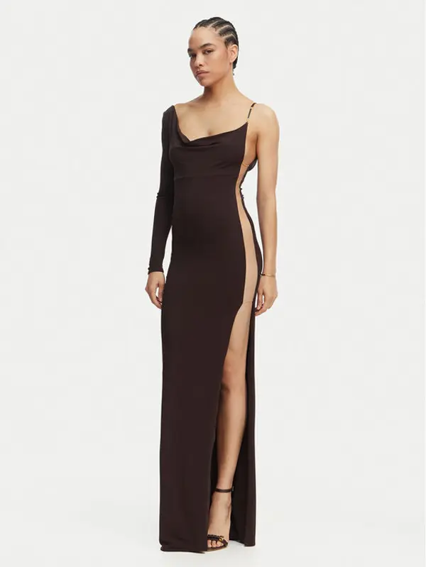 Elisabetta Franchi Elisabetta Franchi Večernja haljina AB-R47-62E2-V520 Smeđa Slim Fit