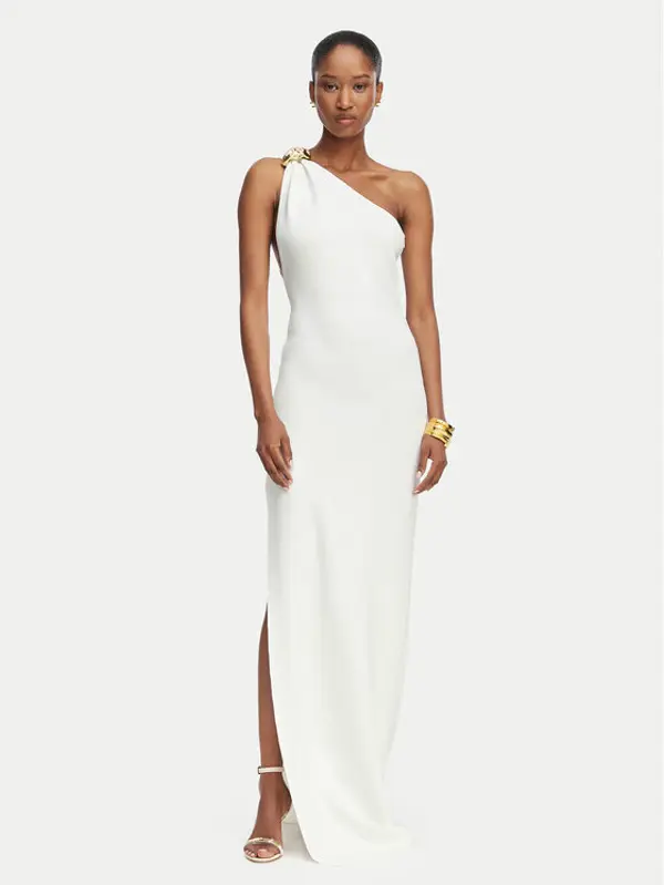 Elisabetta Franchi Elisabetta Franchi Večernja haljina AM-43B-62E2-V600 Bijela Slim Fit