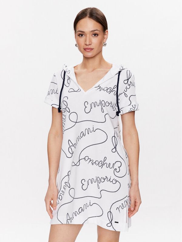Emporio Armani Emporio Armani Haljina za plažu 262726 3R320 10410 Bijela Relaxed Fit