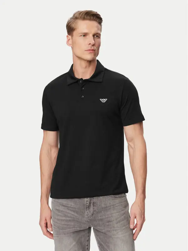 Emporio Armani Emporio Armani Polo EM000571 AF20424 UC001 Crna Regular Fit