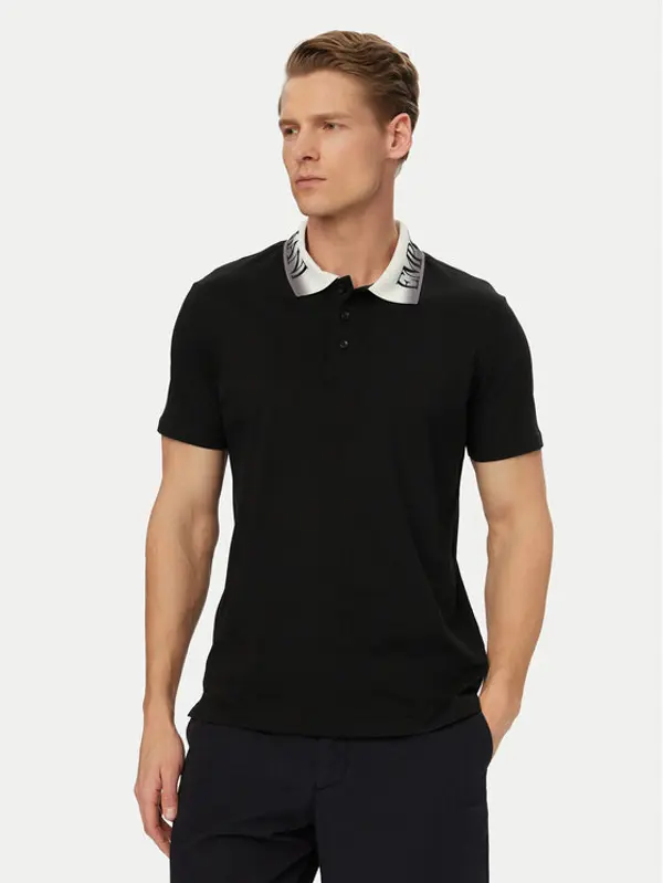 Emporio Armani Emporio Armani Polo EM000571 AF20432 UC001 Crna Regular Fit