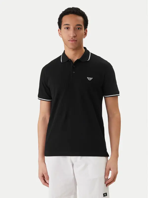Emporio Armani Emporio Armani Polo EM001380 AF20424 UC001 Crna Regular Fit