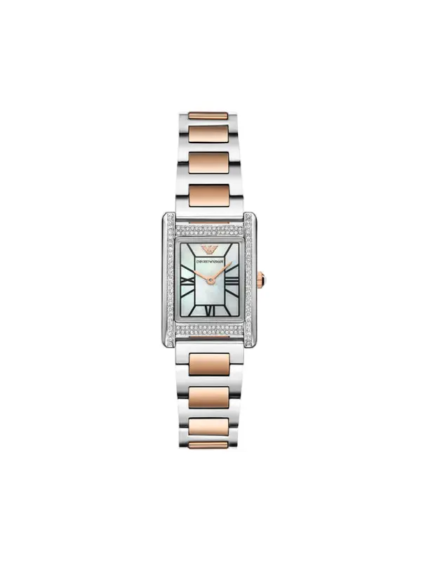 Emporio Armani Emporio Armani Sat Genni AR11626 Srebrna