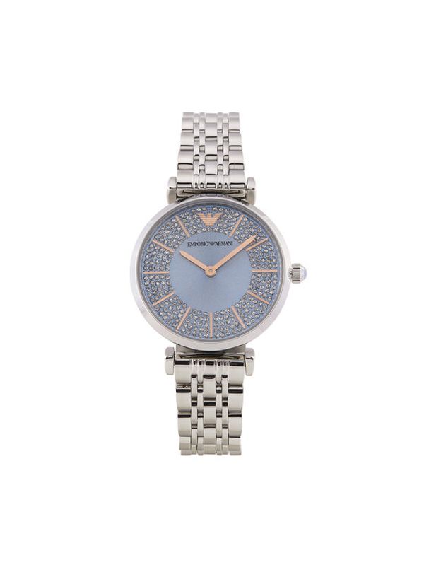 Emporio Armani Emporio Armani Sat Gianni T-Bar AR11594 Srebrna