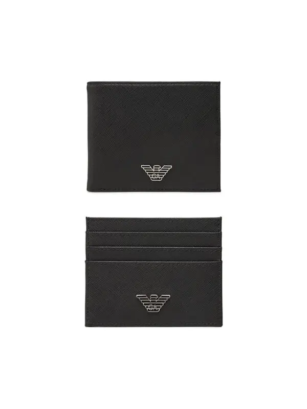 Emporio Armani Emporio Armani Set novčanika i futrole za kartice Y4R237 Y138E Crna
