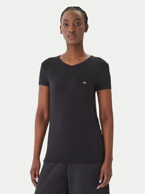 Emporio Armani Emporio Armani T-shirt EW000409 AF19024 UC001 Crna Regular Fit
