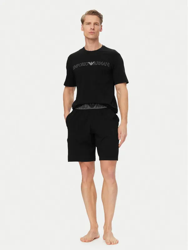 Emporio Armani Underwear Emporio Armani Underwear Pidžama EM000400 AF18890 UC001 Crna Regular Fit