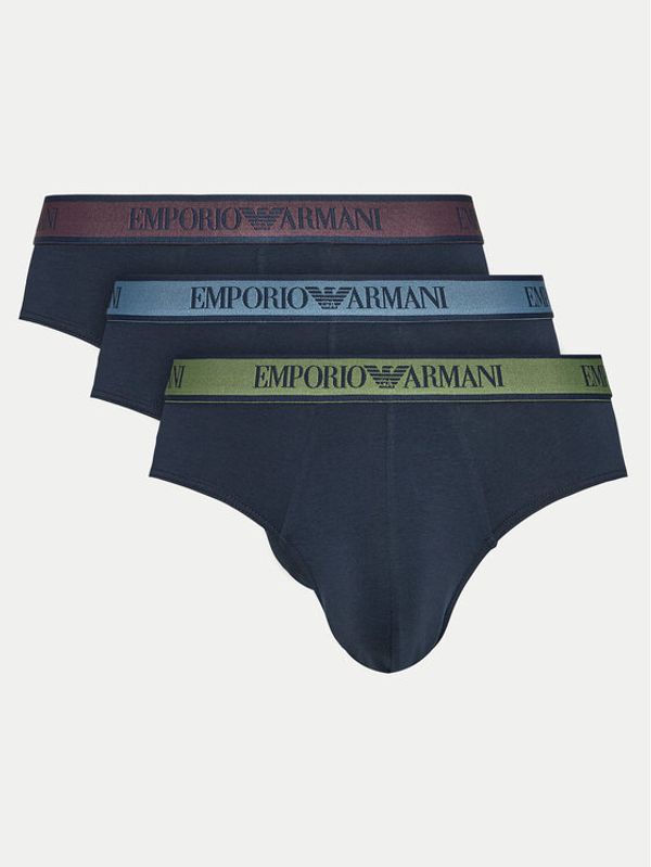 Emporio Armani Underwear Emporio Armani Underwear Set od 3 para muških slip gaća 111734 4F717 70435 Tamnoplava