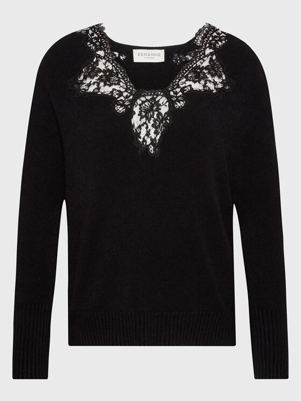 Ermanno Firenze Ermanno Firenze Džemper M008EP1 Crna Regular Fit