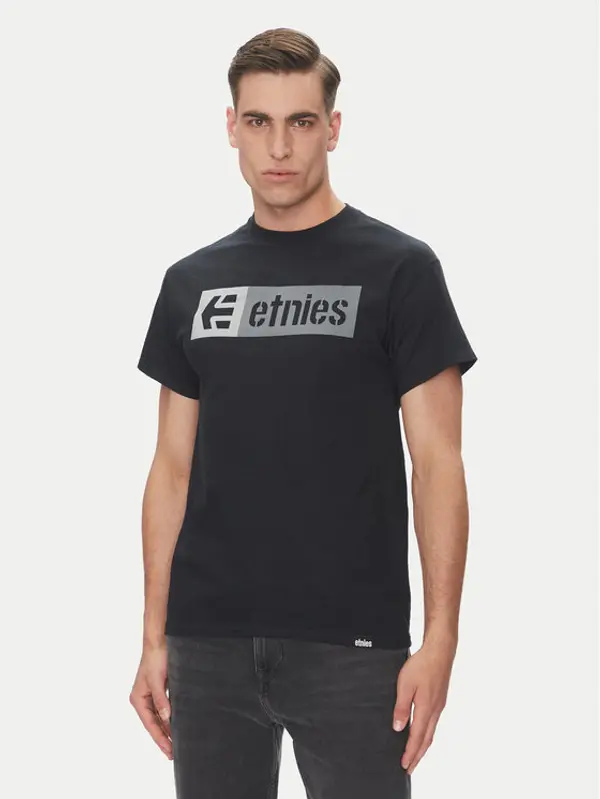 Etnies Etnies T-shirt New Box 4130002282 Crna Regular Fit