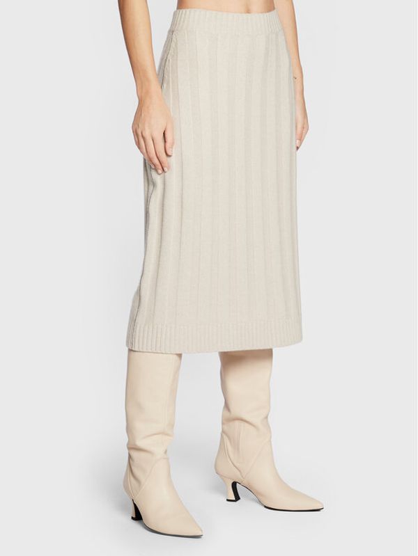 Fabiana Filippi Fabiana Filippi Midi suknja GND222W401 Bež Regular Fit