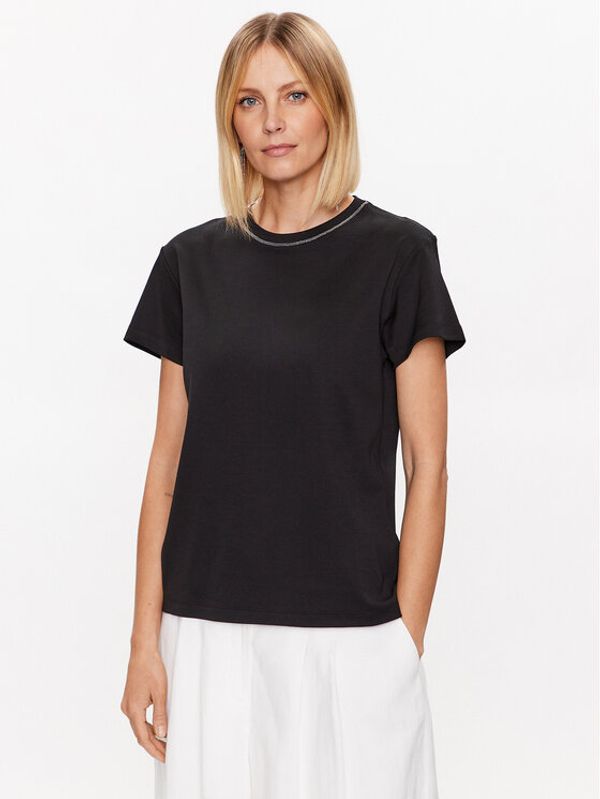 Fabiana Filippi Fabiana Filippi T-shirt JED273W126 Crna Regular Fit