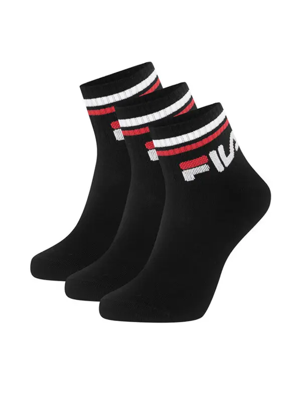 Fila Fila Kratke čarape F9398-AW24 (3-pack) Crna