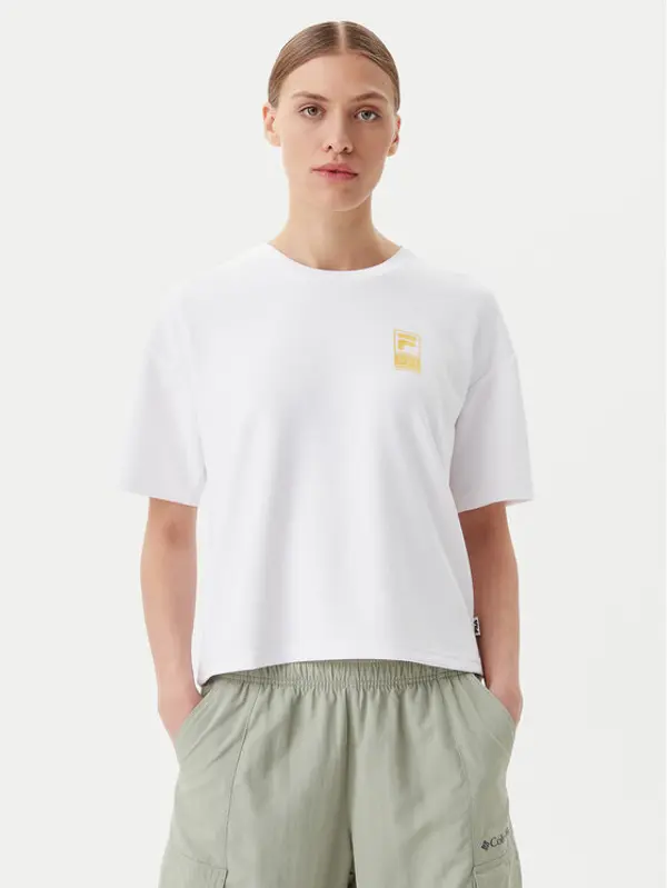 Fila Fila T-shirt Lisakovsk FAW1044 Bijela Loose Fit
