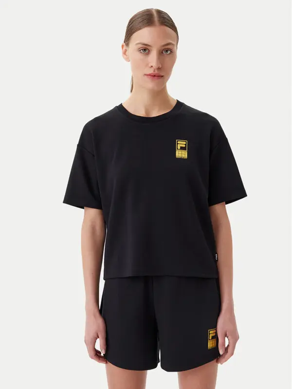 Fila Fila T-shirt Lisakovsk FAW1044 Crna Loose Fit