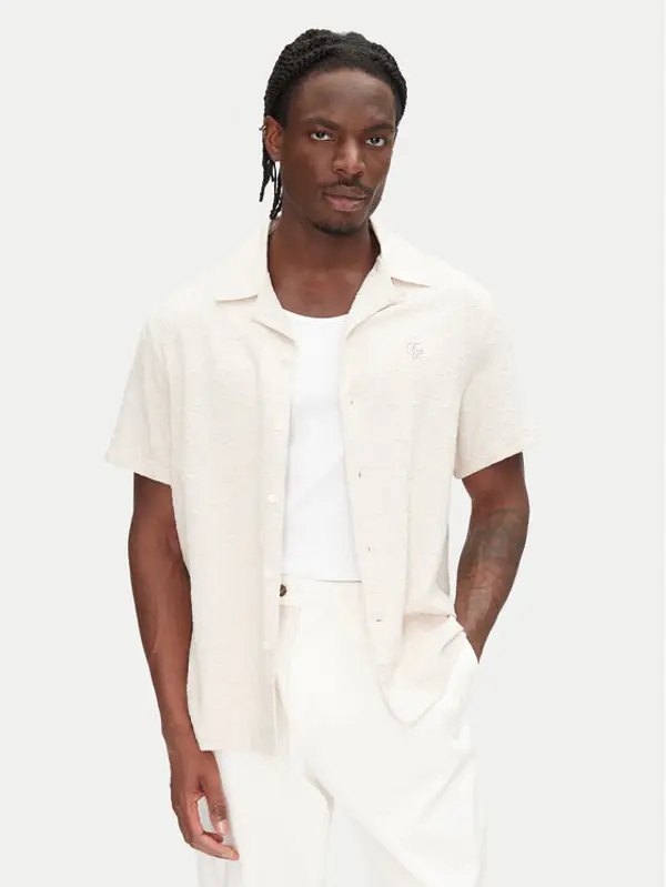 Filling Pieces Filling Pieces Košulja Resort 9179980 Écru Regular Fit