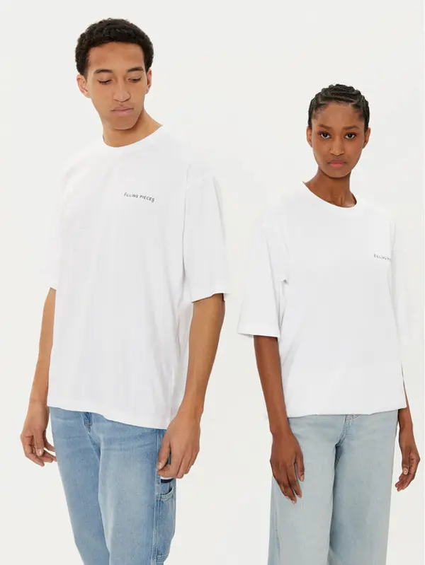 Filling Pieces Filling Pieces T-shirt Unisex 7441378 Bijela Boxy Fit