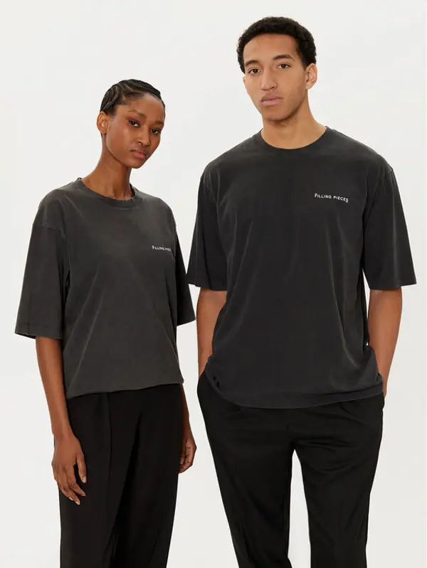 Filling Pieces Filling Pieces T-shirt Unisex 7441378 Crna Boxy Fit