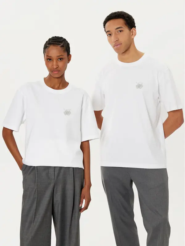 Filling Pieces Filling Pieces T-shirt Unisex Embroidered Knot 7449986 Bijela Regular Fit
