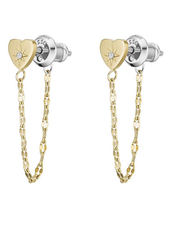 Fossil Fossil Naušnice JF04378710 Zlatna