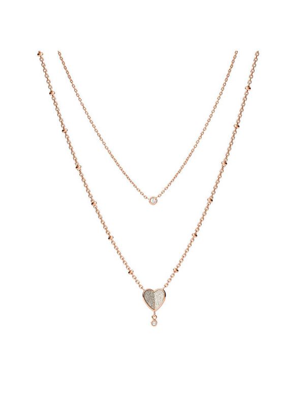 Fossil Fossil Ogrlica Flutter Hearts JF03648791 Zlatna