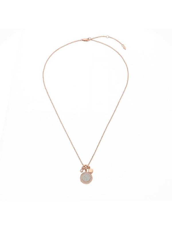 Fossil Fossil Ogrlica JF03265791 Ružičasta pozlata