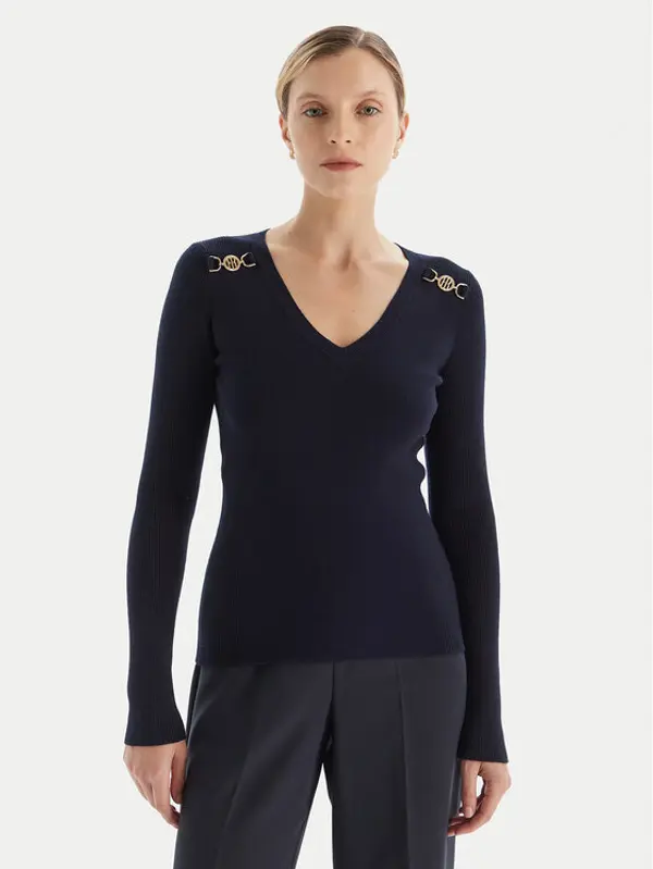 Fracomina Fracomina Džemper FR25WT7025K43301 Tamnoplava Slim Fit