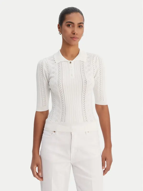 Fracomina Fracomina Džemper FR26ST7013K41601 Écru Regular Fit