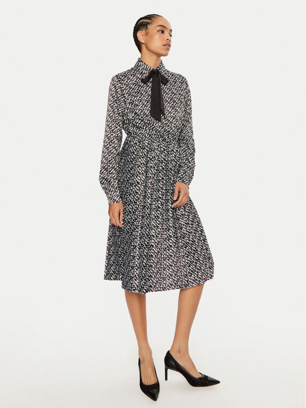 Fracomina Fracomina Haljina košulja FR24WD2005W470K1 Crna Regular Fit