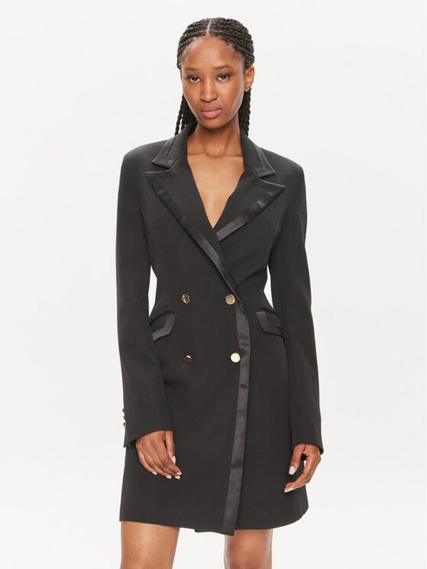 Fracomina Fracomina Koktel haljina FQ24SD1008W42901 Crna Slim Fit