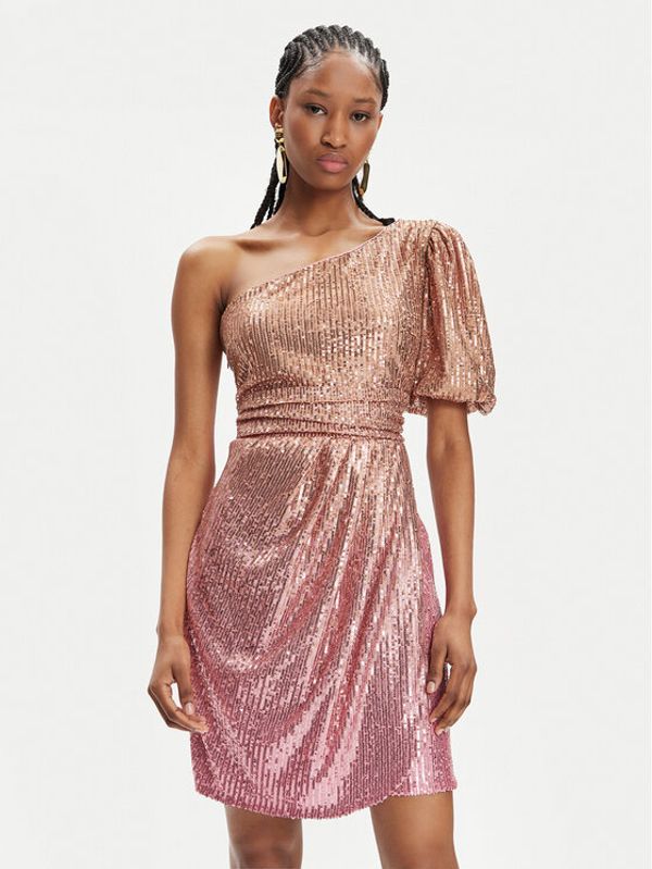 Fracomina Fracomina Koktel haljina FQ24SD1009W70601 Ružičasta Regular Fit