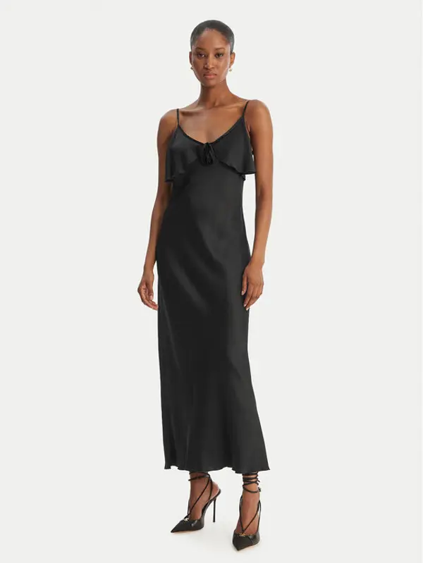 Fracomina Fracomina Koktel haljina FS26SD2007W58301 Crna Slim Fit