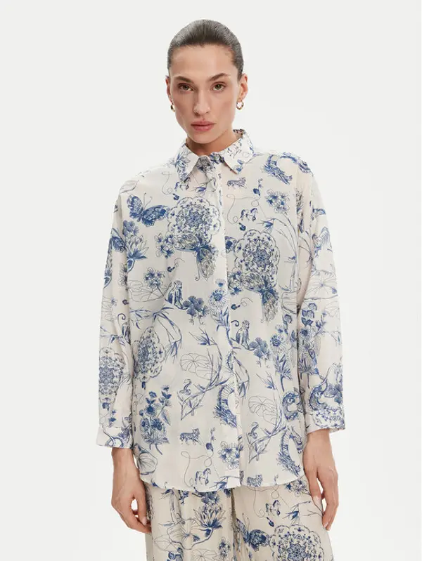 Fracomina Fracomina Košulja FJ25ST6002W621N4 Plava Relaxed Fit