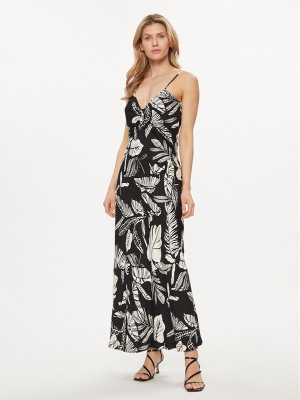 Fracomina Fracomina Ljetna haljina FJ24SD3005W413R8 Crna Regular Fit