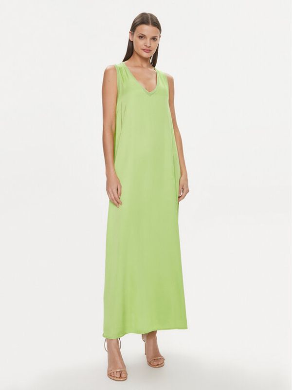 Fracomina Fracomina Ljetna haljina FJ24SD3014W64101 Zelena Loose Fit