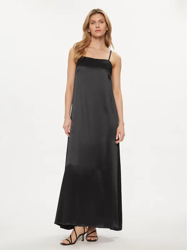 Fracomina Fracomina Ljetna haljina FS24SD3006W45101 Crna Loose Fit