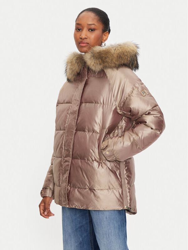 Fracomina Fracomina Pernata jakna FJ24WC3002O45601 Smeđa Regular Fit