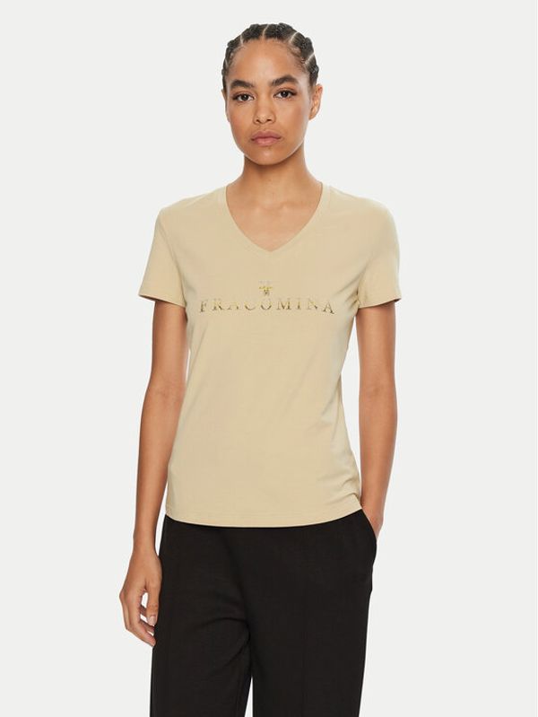 Fracomina Fracomina T-shirt FP24WT3007J401N5 Bež Slim Fit