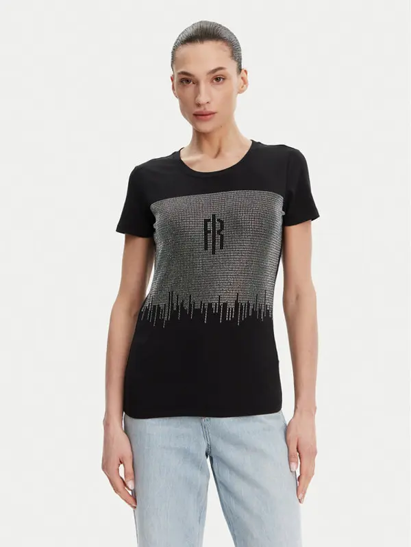 Fracomina Fracomina T-shirt FP25ST3002J449N4 Crna Regular Fit