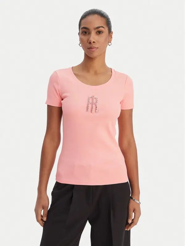 Fracomina Fracomina T-shirt FP26ST3001J42701 Koraljna Slim Fit