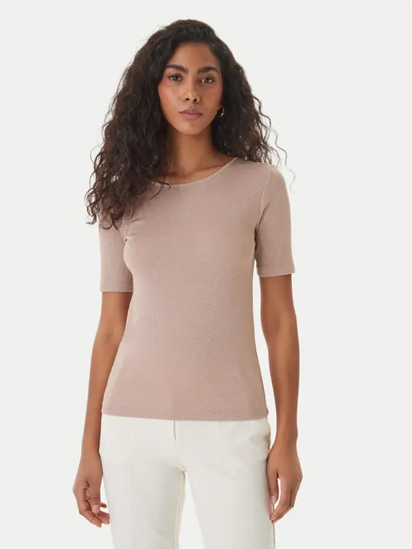 Fracomina Fracomina T-shirt FS26ST7008K420Q7 Bež Slim Fit