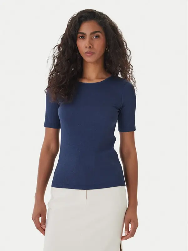 Fracomina Fracomina T-shirt FS26ST7008K420Q7 Tamnoplava Slim Fit